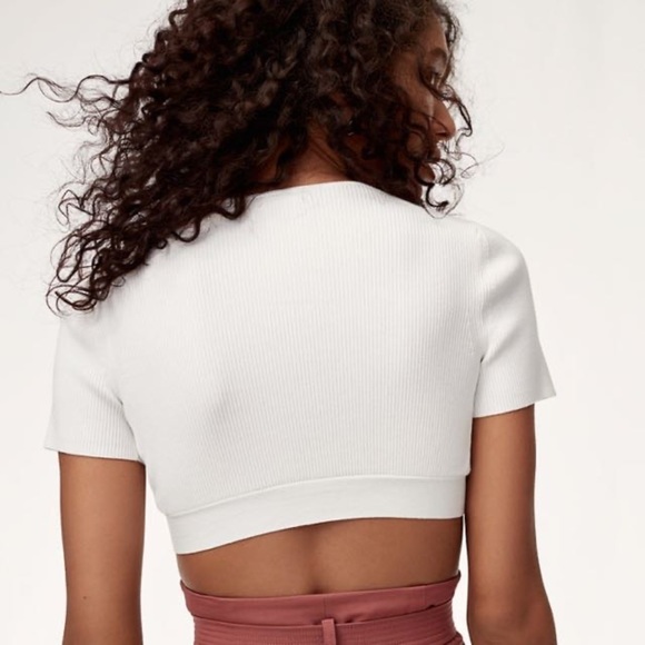 Aritzia Wilfred Elouan tie front top red size XXS - Picture 7 of 8